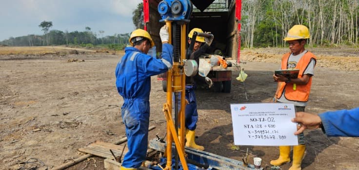 Sondir dan Borlog Proyek Pembangunan Jalan Tol Bayung Lencir - Tempino Seksi 2